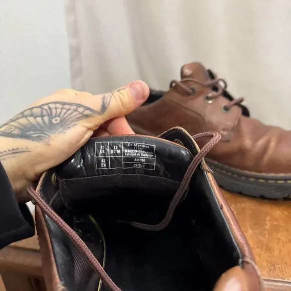 Dr. Doc Martens Mens Work Lug Gum Brown Leather Oxford Size 13 M 47 EU 11487