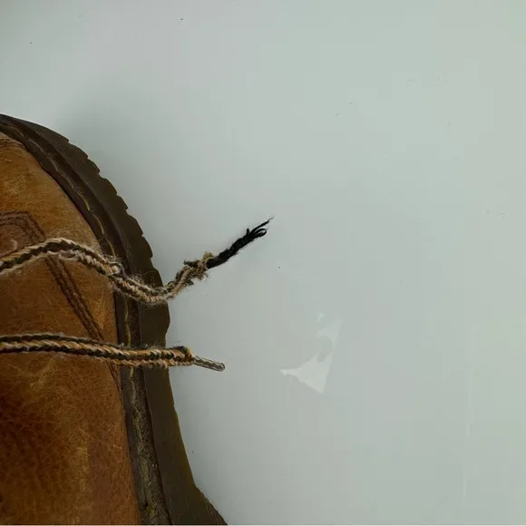 Dr Doc Martens Work Boots Tie Saxon‎ Grizzly Leather Chestnut Tan Brown Heavy
