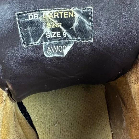 Dr Doc Martens Work Boots Tie Saxon‎ Grizzly Leather Chestnut Tan Brown Heavy
