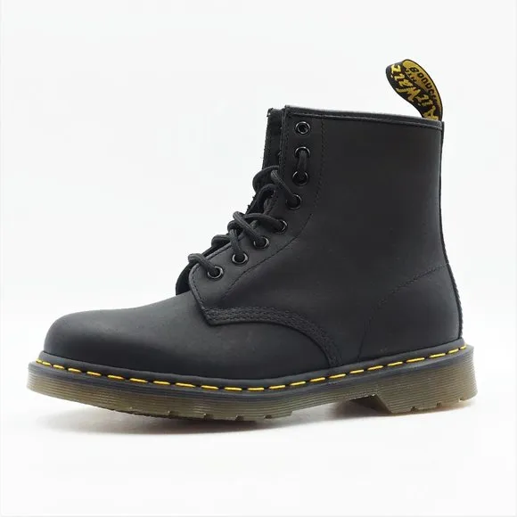 Dr Marten 1460 Greasy Black Lace-Up Boots in box