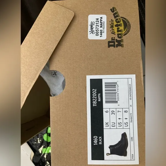 Dr. Martens 1460 Black Leather Lace Up Boots US size 7