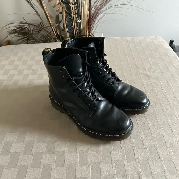 Dr. Martens 1460 Leather Industrial Lace Up Boots