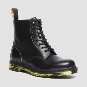 Dr Martens 1460 Marbled Sole Smooth Leather Lace Up Boots
