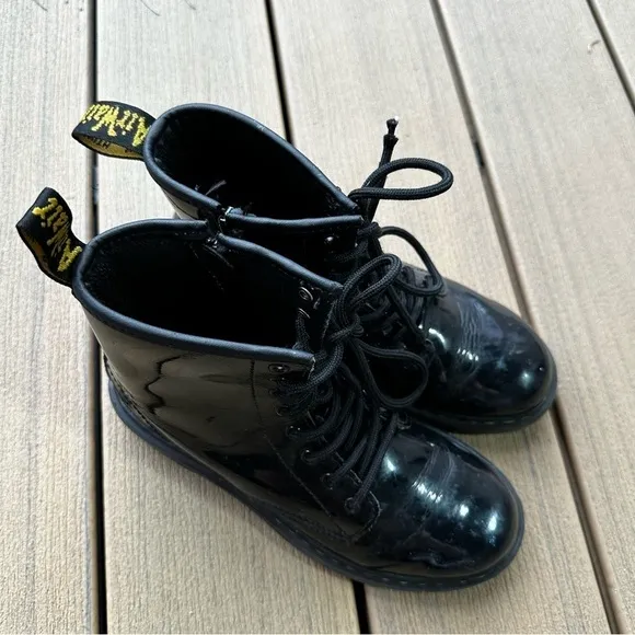 Dr. Martens 1460 Patent Leather Combat Boots Size 5 Women’s Lace Up Style