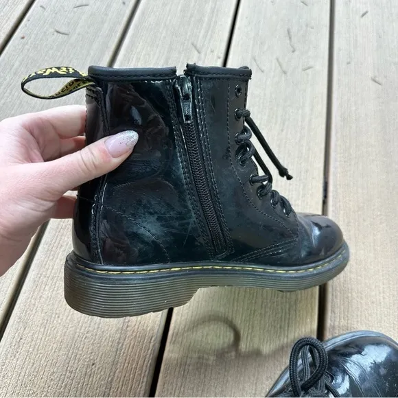 Dr. Martens 1460 Patent Leather Combat Boots Size 5 Women’s Lace Up Style