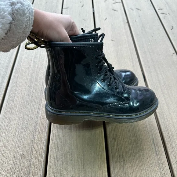 Dr. Martens 1460 Patent Leather Combat Boots Size 5 Women’s Lace Up Style