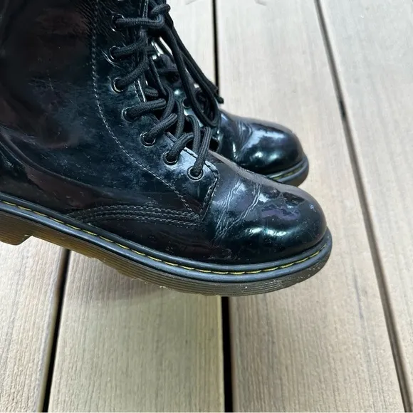 Dr. Martens 1460 Patent Leather Combat Boots Size 5 Women’s Lace Up Style