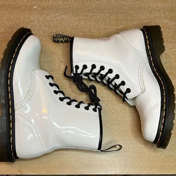Dr. Martens 1460 Patent Leather Lace Up Boots