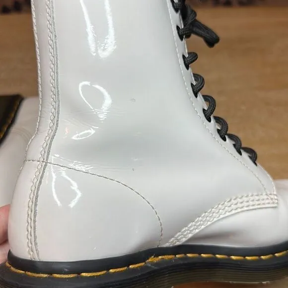 Dr. Martens 1460 Patent Leather Lace Up Boots