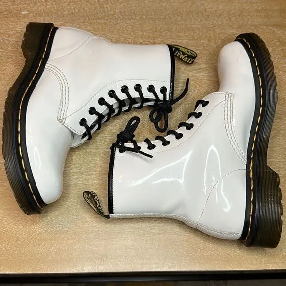 Dr. Martens 1460 Patent Leather Lace Up Boots
