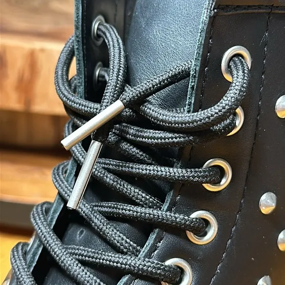 DR. MARTENS 1460 Stud Wanama Leather Lace Up Boots