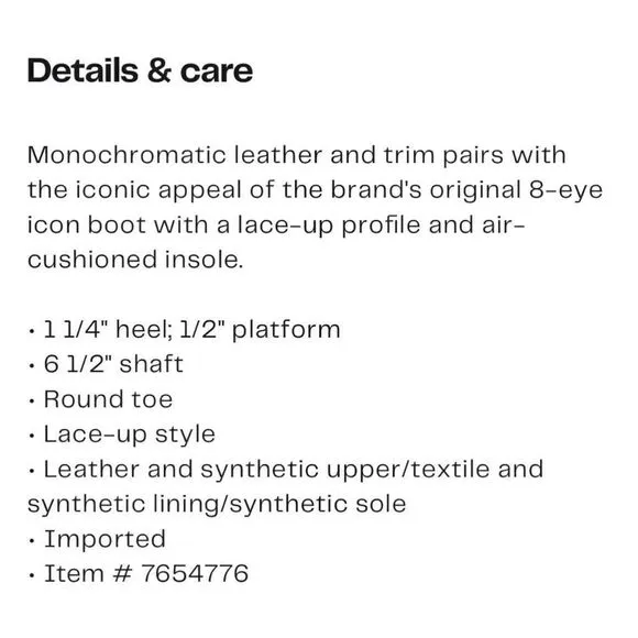 Dr. Martens | 1460 Monochromatic Leather Boots