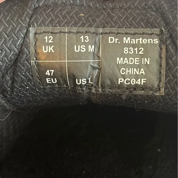 Dr. Martens 8312 Loafers Men’s 13 Black Leather Creepers Chunky Classic Hipster