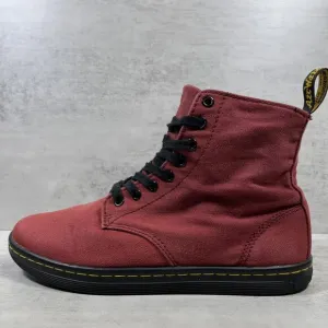 Dr Martens Alfie Canvas Lace Up  Boots - Men's Size 9 / Women's 10 - Red