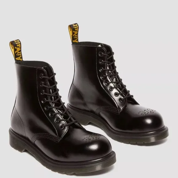 Dr. Martens Black 1460 Analine Leather Boots Women Size 7