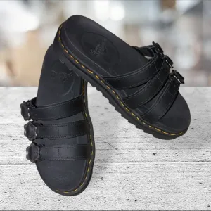 Dr. Martens Black Blaire Slide flwr Sandals size 9L