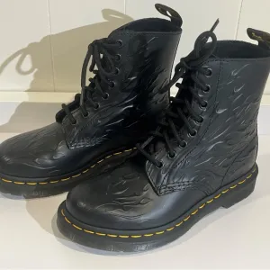 Dr. Martens Black Flame Boots