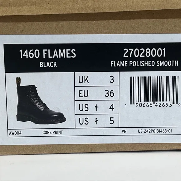Dr. Martens Black Flame Boots