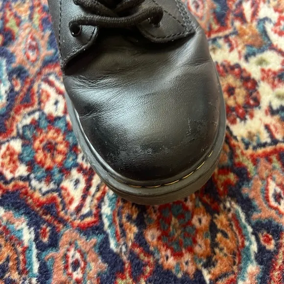 Dr Martens Black Lace Up Boots with Zippers, size 34 EU