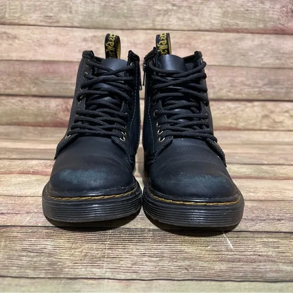 Dr. Martens Black Leather Chinese Dragon Lace Up Boots