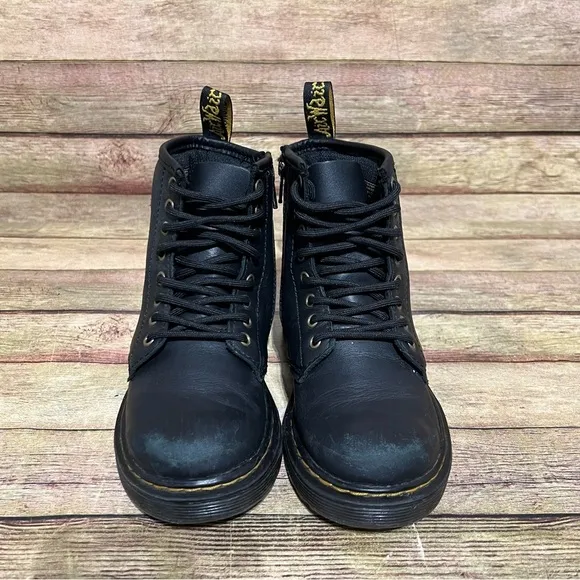 Dr. Martens Black Leather Chinese Dragon Lace Up Boots