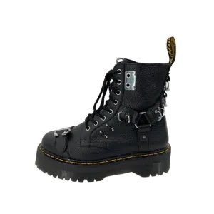 Dr. Martens Black Leather Jadon Platform Boots Men's 10 Piercing Napa Leather