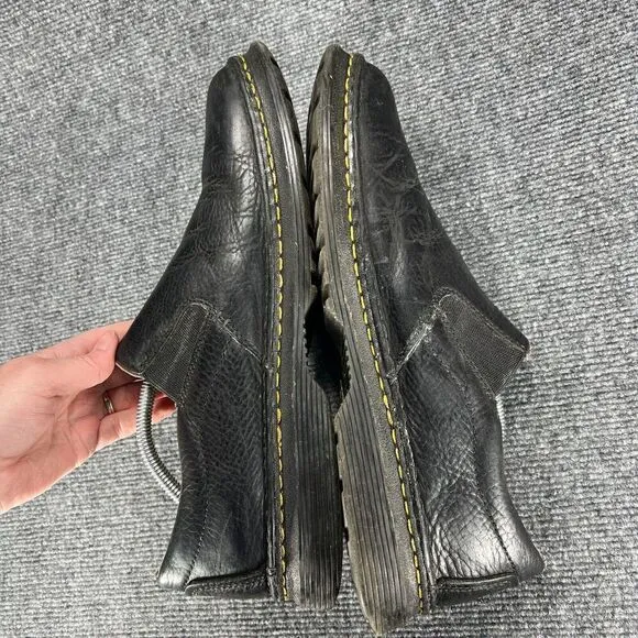 Dr Martens Boyle Black Leather Slip On Shoes Loafers Mens 13 Casual Work