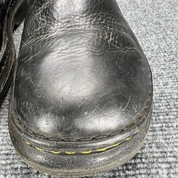 Dr Martens Boyle Black Leather Slip On Shoes Loafers Mens 13 Casual Work