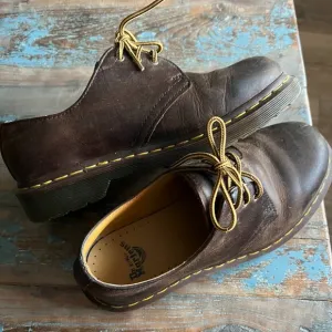 Dr. Martens Brown Leather Flats with Air-Cushioned Sole