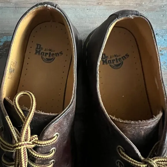 Dr. Martens Brown Leather Flats with Air-Cushioned Sole
