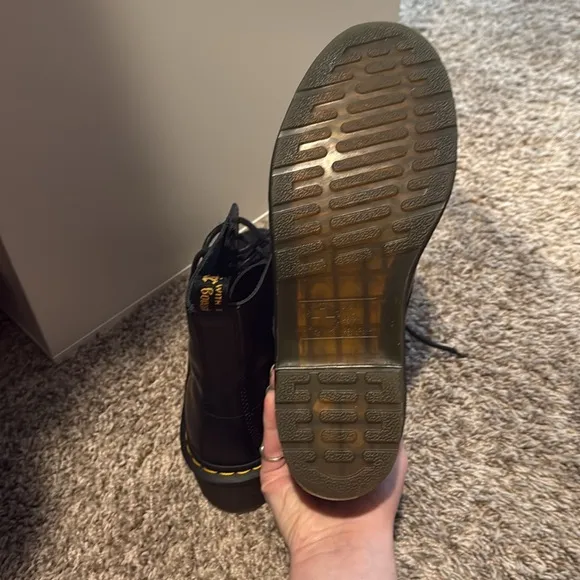 Dr. Martens Combat Boots Clemency Heeled Lace Up - NWOT