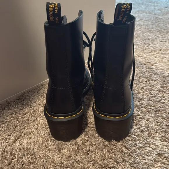 Dr. Martens Combat Boots Clemency Heeled Lace Up - NWOT