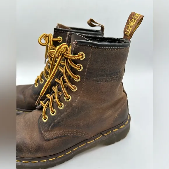 Dr. Martens Doc England MIE Rare 90's Vintage Aztec Crazy Horse 1460 Boots Y2K