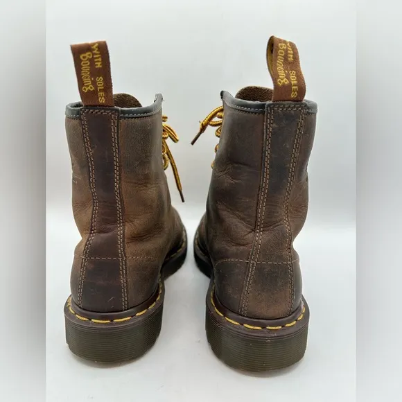 Dr. Martens Doc England MIE Rare 90's Vintage Aztec Crazy Horse 1460 Boots Y2K