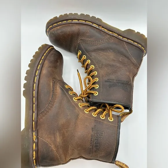 Dr. Martens Doc England MIE Rare 90's Vintage Aztec Crazy Horse 1460 Boots Y2K