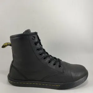 Dr Martens Docs Sheridan Matte Combat Boots Womens Size 7 Black Leather Lace Up