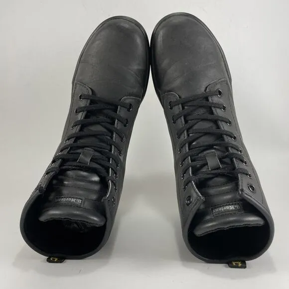 Dr Martens Docs Sheridan Matte Combat Boots Womens Size 7 Black Leather Lace Up