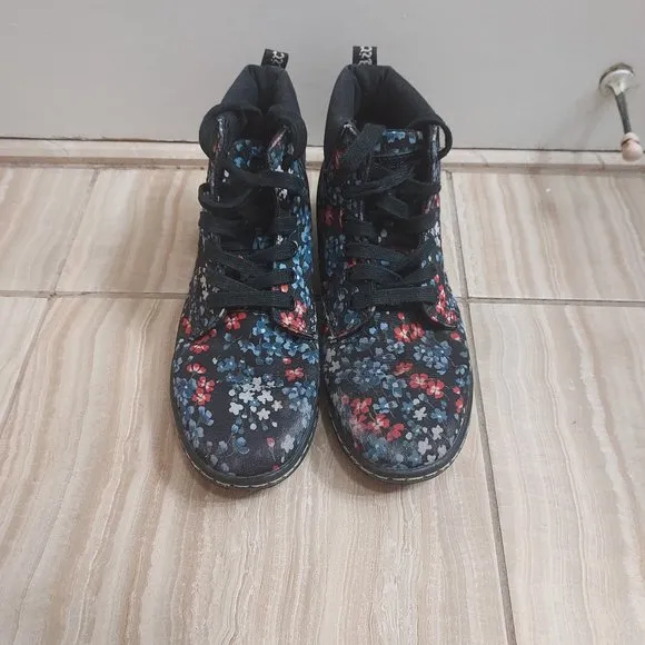 Dr. Martens Floral Maelly Canvas Lace Up Boots
