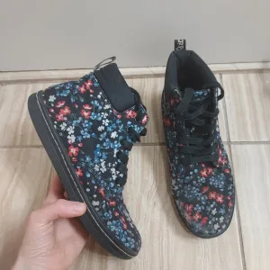 Dr. Martens Floral Maelly Canvas Lace Up Boots