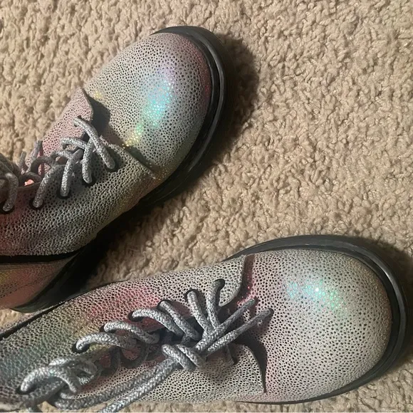 Dr. Martens JUNIOR 1460 PASCAL IRIDESCENT LACE UP BOOTS