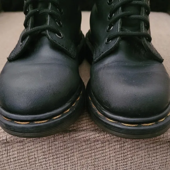 DR MARTENS KIDS UNISEX BLACK 8175 LACE UP BOOTS
