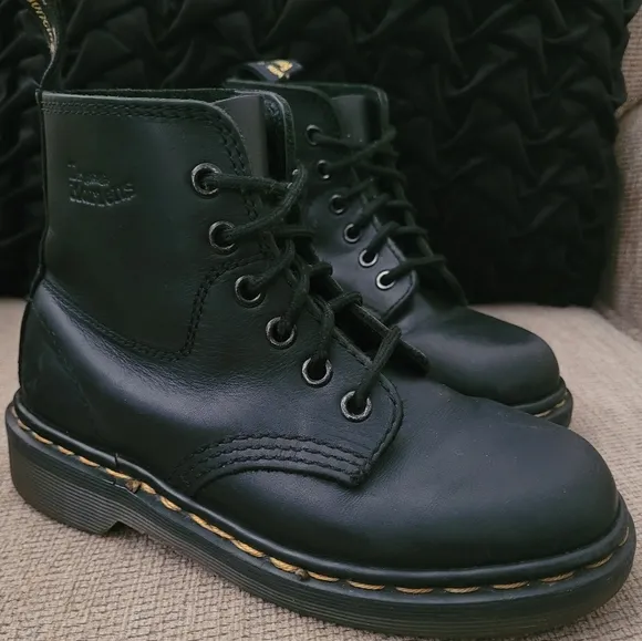 DR MARTENS KIDS UNISEX BLACK 8175 LACE UP BOOTS