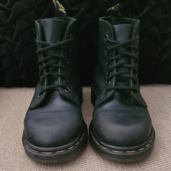 DR MARTENS KIDS UNISEX BLACK 8175 LACE UP BOOTS