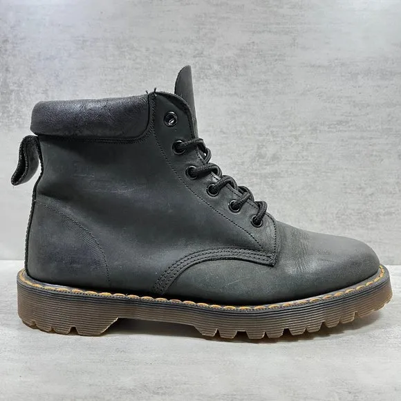 Dr Martens Made In England 6-Eye Leather Lace Up Boots - Women's Size 8 US