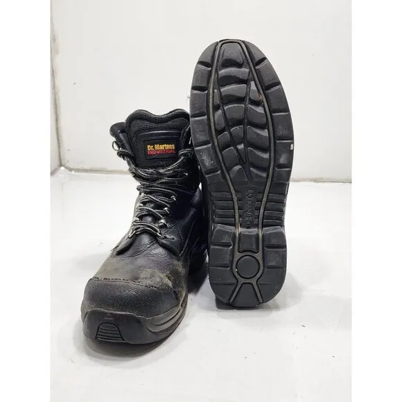 Dr Martens Men's  Industrial Steel Toe Safety Boots Black 7A64 AW501 Size 9M
