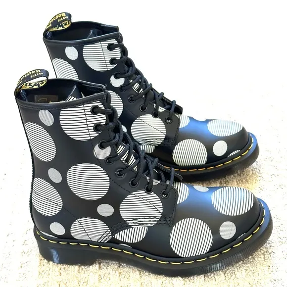 Dr. Martens Polka  Dots Leather Lady’s Ankle Boots.