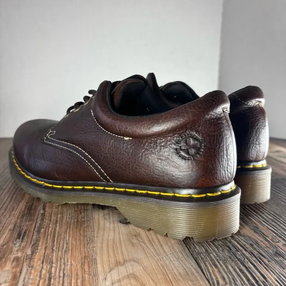 Dr. Martens Shoes Mens 10 Oxford Loafers Boston Brown Leather Docs Chunky Street
