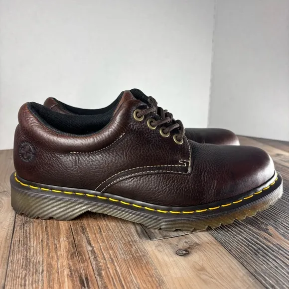 Dr. Martens Shoes Mens 10 Oxford Loafers Boston Brown Leather Docs Chunky Street