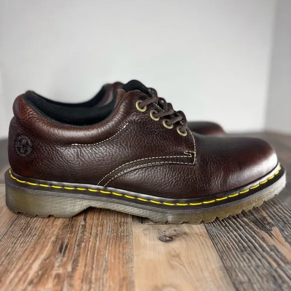 Dr. Martens Shoes Mens 10 Oxford Loafers Boston Brown Leather Docs Chunky Street