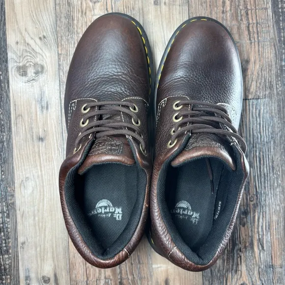 Dr. Martens Shoes Mens 10 Oxford Loafers Boston Brown Leather Docs Chunky Street